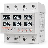 Elektrotek ETK-T1 Trifaze Gerilim ve Akım Koruyucu 63A 230V DIN Ray Ayarlanabilir R&ouml;le