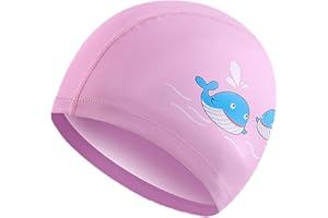 TODREMOU Czepek pływacki czapka dziecięca - wieloryb tkanina 3-6-10 dziewcząt chłopców czapki czapki