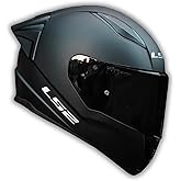 YYK LS2 Rapid 2 Matte Black Race Indoor Helmet with &ndash; Black Viewfinder Glass, Offering High Level Security and Comfort with Multiple Size Options