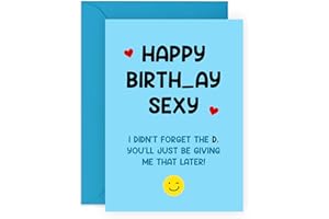 CENTRAL 23 Zabawna kartka urodzinowa dla niego - bezczelna i zabawna kartka z życzeniami dla partnera, chłopaka, męża, małżonka, mężczyzn, facetów - Happy Birth_ay Sexy - w zestawie z zabawnymi naklejkami