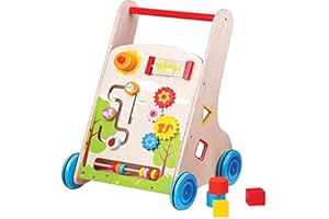 New Classic Toys Nuevos Juguetes Clásicos - 1302 - Vehículo para los niños - Carretilla Pulse Multi-Actividad 7 en 1