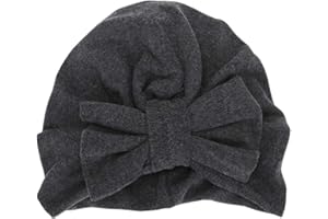 Boomly Bambino Cappello Turbante Fascia per Capelli Fiocco Nodo Cerchietto per Capelli Lana Cappello Caldo Autunno Inverno Cappellino Avvolgente Bambine 2-3 Anni