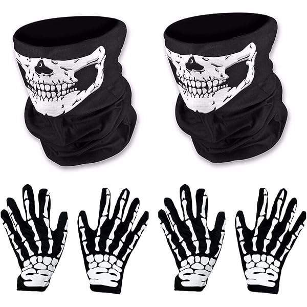 Passamontagna Biker Teschio Scheletro &ndash; Maschera Viso Unisex Antivento, Protezione UV