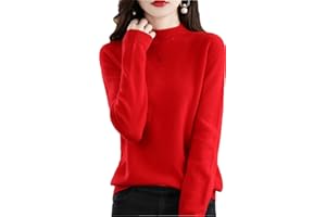 Zozogag Damen-Strickpullover Aus Merinowolle Und Kaschmir Mit Rollkragen, Langärmlig, Pullover, Oberteil