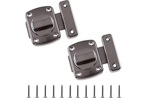 UTMACH UMTACH 2 PCS Serratura per Porta Interna Rotante Chiavistello Scorrevole Bullone Girevole Chiavistello Serratura Piccolo in Lega di Zinco con 12 Viti per Porta Armadietto Finestra Bagno (Colore cromo)