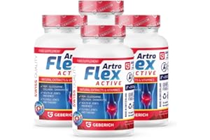 (4 Pacchi) Artroflex Active – Glucosamina e Condroitina – 30 Capsule – Integratori Articolazioni e Cartilagine – con Boswellia, Curcuma, Pepe Nero