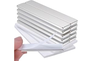 Aenienoe Imanes Neodimio Potentes Rectangulares 60x10x3mm Iman Adhesivos para Manualidades Refrigeradores de Pizarra Magnética Oficina Escuela Familia Magnet 10 Piezas