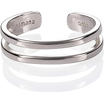 Anello Da Piede In Argento Sterling 925 - Larghezza 4 Mm Regolabile | Design Minimalista Ed Elegante - Foto 7