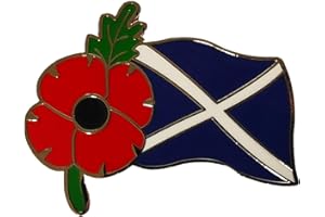 AWEHIRU 2023 Remembrance Day Scotland Flag Red Poppy Day Pin Badge Brooch