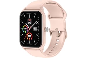TOOBUR Reloj Inteligente Mujer Smartwatch Alexa Incorporada 1.8" Pantalla IP68 Impermeable con Llamada, Seguimiento del Frecuencia Cardíaca/Oxígeno en Sangre/Sueño Android iOS Rosa
