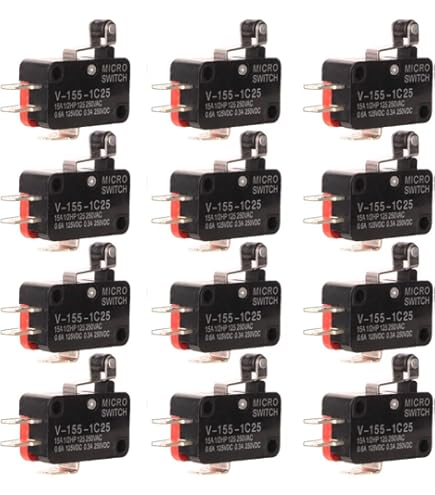 8 Pcs Micro Interrupteur Fin De Course En Plastique Avec 3 Broches