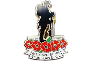LEVVIYE Never Forget Red Poppy Rememberance Day Enamel Pin Badge Brooch Memorial Veterans Day Memorabilia Gift Decorations