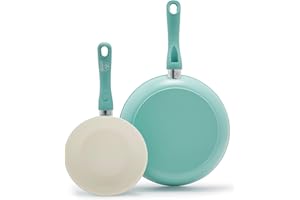 GreenLife, Soft Grip 2-częściowy zestaw do patelni, 18 i 26 cm, Turkus