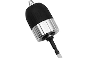 AFIODA Quick Release Keyless SDS Drill Chuck Adapter for Impact Driver Electric Drill 2-13mm 3-Jaw Metal Chuck Conversion Kit Hex Shank 3/8-24UNF Thread