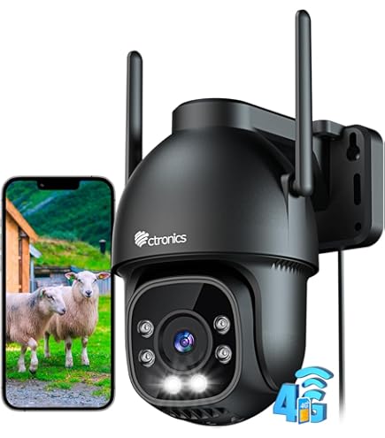 Ctronics 3G/4G LTE Outdoor-Überwachungskamera mit SIM-Karte, 100% drah Ctronics 3G/4G LTE Outdoor-Überwachungskamera mit SIM-Karte, 100% drah