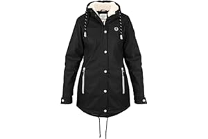 MADSea Damen Regenmantel Friesennerz mit Teddyfleece warm gefüttert Regenjacke wasserdicht