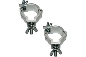 TEK audio ⌀35-38mm lighting Clamp - Half Coupler Truss Clamp Stage Lights Clamp, Lighting O-Clamps for DJ Par Lights Spot Lights (2 of 35 to 38mm)