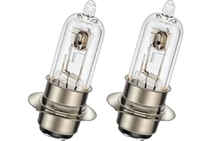 SOFOC-P15D-25-1 H6M Ampoule pour Phares de Motos et Quads Lampe Code/Plein Phare Culot Double Contact 6V 25W Blanc Chaud 2Pcs