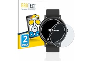 BROTECT Protector Pantalla Anti-Reflejos para Relojes (Circular, ø: 32 mm) (2 Unidades) Película Mate Anti-Huellas