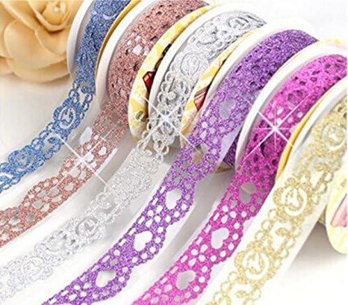 Scrub powder lace lace tape creative color decorative tape Label DIY Craft D¨¦cor £¨Pink£©