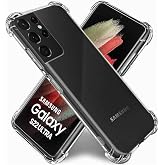 KZY İletişim Samsung Galaxy S22 Ultra ile uyumlu ile Uyumlu Kapak K&ouml;şe Korumalı AirBag Antishock Şeffaf Silikon Kılıf