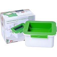 Poweka Tofu Press Kit with Water Collecting Tray Middle Strainer & Top Lid Homemade Tofu Press Drainer, Easily Remove Water f