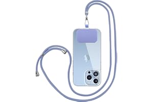 Drucilla Tour de Cou Telephone Universelle Cordon Telephone Collier Longe Réglable, Lanières de Téléphone en Bandoulière Portable avec Patchs pour Cou et Poignet pour Téléphone et Porte-clés