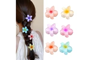 FENGLIN-JOY Pinces à Cheveux Fleur,6 pièces Pince à Griffes Fleur Antidérapante Grandes Pinces à Cheveux Mignonnes Grandes pinces à cheveux pour Femmes et Filles