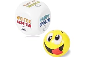 YIRAN Anti Stress Würfel und Stressball, der Bunte Stresswürfel mit 6 lustigen Aktionen zum Stressabbau ist das Geschenk und Büro Spielzeug für Kollegen Studenten Freund und Mitarbeiter mit schwachen Nerven