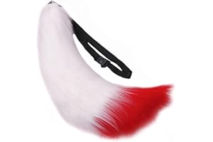 Fxaelian Faux Fur Animal Big Tail Cute Fox Cat Dog Wolf Tail Holloween Cosplay Party Costume Accessory