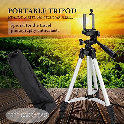 Safekom treppiedi del supporto per fotocamera digitale professionale alluminio allungabile per videocamera per Smart Phone iPhone Samsung Sony DSLR SLR Canon Nikon Fuji Olympus PanasonicÂ â€“Â 1Â anno di garanzia