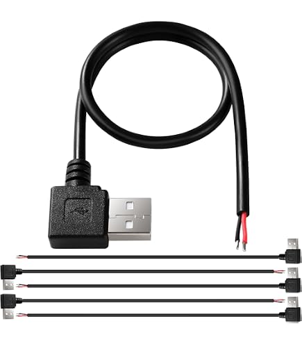 XMSJSIY USB-C PD Pigtail Kabel – 6-aderig, 5A, 1,2m, Met Blanke Draden, Geschikt Voor DIY Snel Opladen En Data Overdracht, 2 Stuks