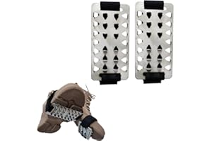 CJQRL 2 Pièces Crampons,28 Dents Poids léger Clous Neige Crampons,Protection antiglisse pour Bottes Chaussures pour Hiver Randonnée,Marche,l'escalade,Le Jogging,la pêche et l'alpinisme