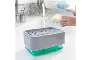 InnovaGoods® Dispenser di sapone 2 in 1 per lavandino Pushoap, risparmia sapone ed è molto facile da usare, con funzione di sapone liquido e schiuma, design compatto, ideale per cucina e bagno.