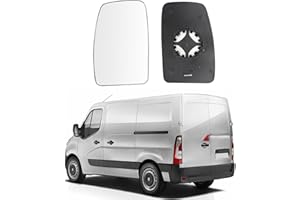 JINSENTGG Verre de Rétroviseur Remplacement pour Renault Master 2010-2021, Verre de Recul Miroir compatible with Opel Movano B(II), Rétroviseur Extérieur Réglable Adapté compatible with Nissan NV400(Gauche)