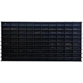 Ahşap 1/64 Hobi Araba Rafı Yatay 100 Ara&ccedil;lık (Eskitme Siyah, MDF)