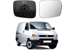 SOEKODU Cristal de Espejo reemplazar para VW T4 1990–2004, Retrovisor Exterior Ajustable Adecuado, Lente de Marcha Atrá (for T4-Derecha)