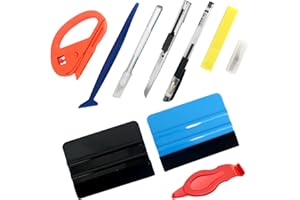 YFPOPONE Zestaw 8 rakli do foliowania, folia barwiąca, folia filcowa, kalpel z 10 ostrzami, nóż do foliowania, narzędzie do foliowania i rzemiosła