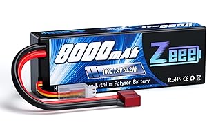 Zeee 2S Lipo Bateria 7.4V 8000mAh 100C twarda obudowa Bateria z wtyczką Deans T do zdalnie sterowanego samochodu zdalnie sterowana ciężarówka RC samochód łódź ciężarówka Truggy RC Hobby