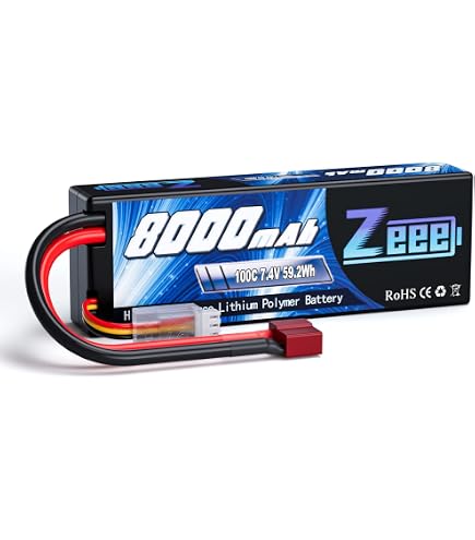 2 Baterías Lipo 2S 7.4V 8000mAh 110C - Conector Deans/T, 5 Mm Bullet - Para Coches RC 1/8 Y 1/10 (Losi, HPI, Tamiya 2 Baterías Lipo 2S 7.4V 8000mAh 110C - Conector Deans/T, 5 Mm Bullet - Para Coches RC 1/8 Y 1/10 (Losi, HPI, Tamiya