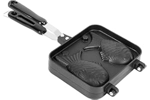 Happysnow Taiyaki Doppelter Fisch Geformt Heiße Dessert Waffel Kuchen Hersteller Pan Japanisch Pfannkuchen Doppelte Pan Bratpfanne, Antihaft, 2 Behältern