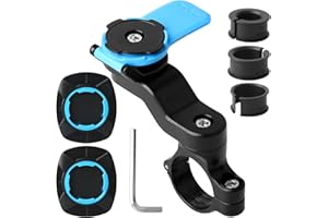 SOLRYN Soporte Moto para QuadLock, Soporte Universal Bicicleta se Puede Instalar Fácilmente en Manillares de 22,2 a 28,6 mm, Prueba de Golpes, Desmontable, Compatible con Varios Modelos de Teléfonos