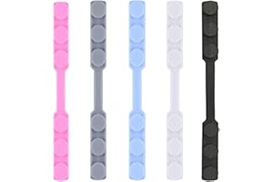 Rpanle Lot de 5 Sangle d'extension en silicone, Extension de Sangle de Crochet d'oreille Réglage Crochet Antidérapant Boucles Accessoires Prises d'oreille pour soulager la douleur de l'oreille