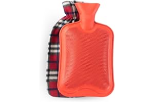 Mobiclinic, Bouillotte avec housse souple, Marque européenne, Thermique, 2l, Doublure en coton, Imprimé, Lavable, Eau chaude, Main