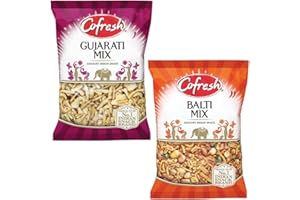 CREDO GIFTS Snack Bundle With Cofresh Gujarati Lentil & Peanut Mix Bag 325g and Balti Mix 325g (2 Pack)