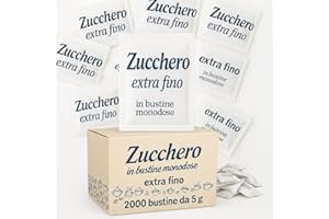 MARKETCAFFE Zucchero Classico in Bustine Monodose 5g - Cartone da 10 KG (~2000 Pezzi) | Ideale per Bar, Caffè e Ristoranti - Igiene e Praticità