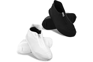 ODDERZZII Wodoszczelna nakładka na buty, osłona na buty, ochrona przed deszczem, na buty przeciwdeszczowe, buty z zamkiem błyskawicznym, silikonowa osłona na buty, na deszcz, śnieg, dla mężczyzn i kobiet