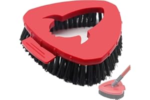 WAKAYOYO Scrubber Head Replacement Compatible with Vileda Turbo Spin Mop System, Stiff Bristle Scrubbing Head Brush for Bathroom Kitchen Swimming Pools Wall Deck