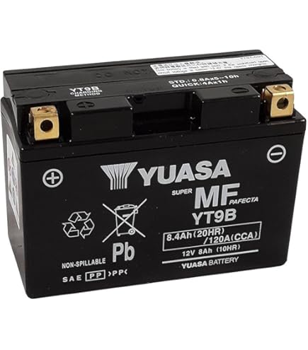 Batteria Motorparts Minarelli YT9B-BS 12V 8Ah Per Yamaha T-MAX 500 2006 - Foto 9