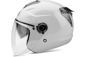 LIONCIANO Kask dla dorosłych z podwójną przyłbicą, 7-akapitową klamrą zabezpieczającą, skorupa z tworzywa ABS połączona z warstwą tamponu EPS dla lepszej ochrony jazdy